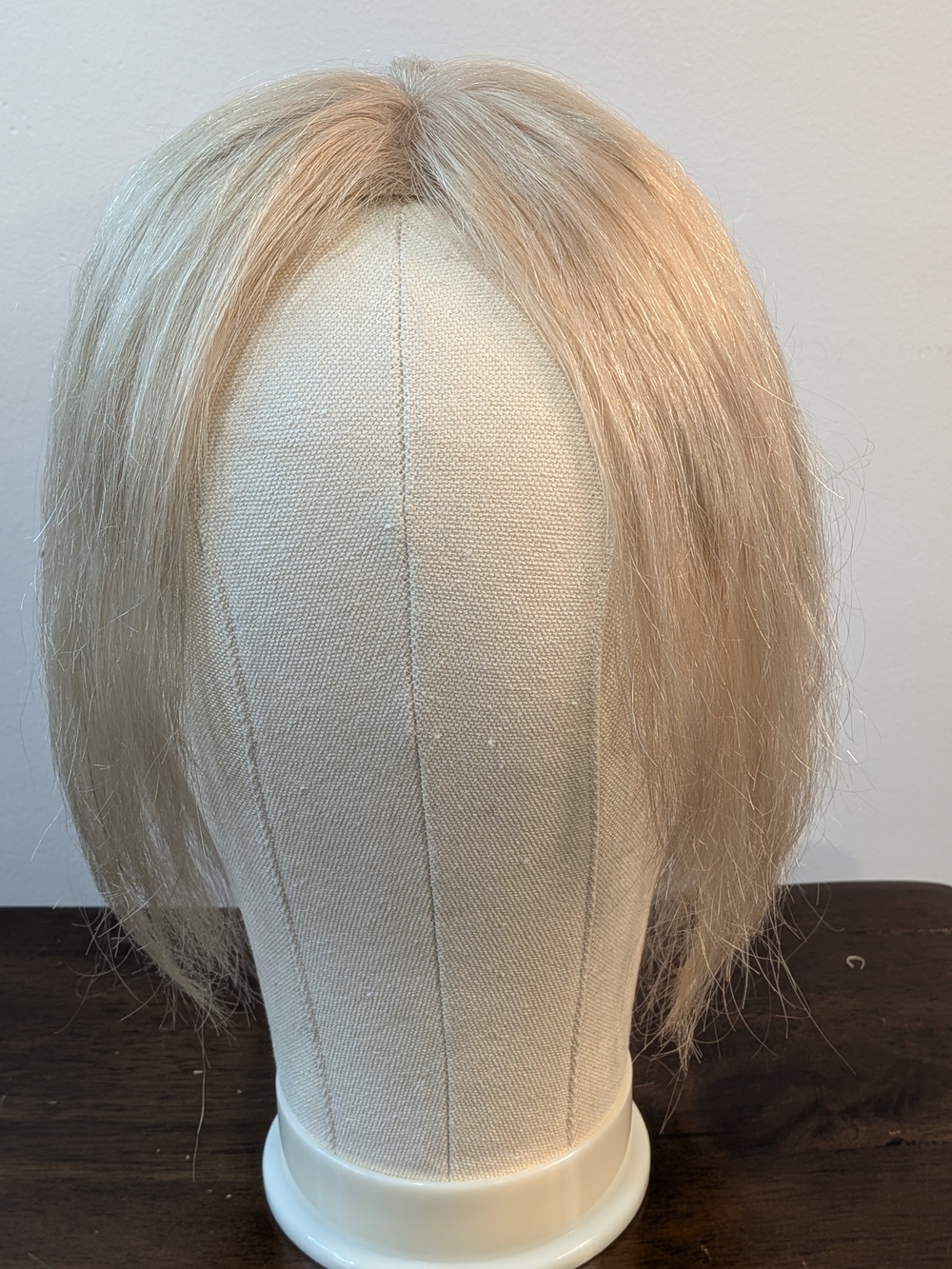Uniwigs Human Hair Topper Emily Style Blonde Remy Hand Tied